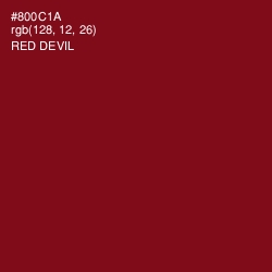 #800C1A - Red Devil Color Image