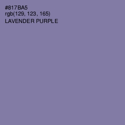 #817BA5 - Lavender Purple Color Image