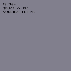 #817F8E - Mountbatten Pink Color Image