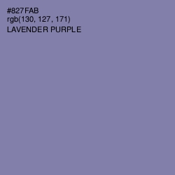 #827FAB - Lavender Purple Color Image