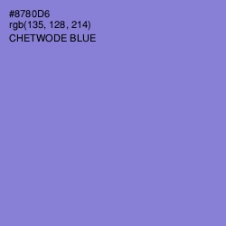 #8780D6 - Chetwode Blue Color Image