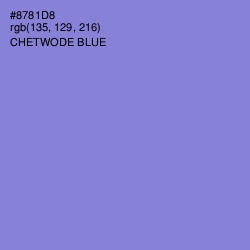 #8781D8 - Chetwode Blue Color Image