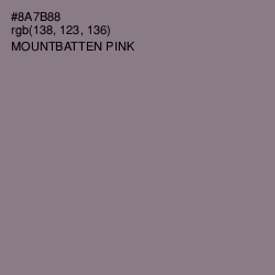 #8A7B88 - Mountbatten Pink Color Image