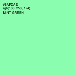 #8AFDAE - Mint Green Color Image