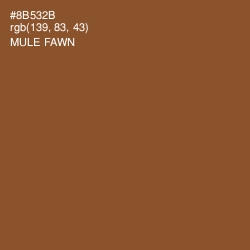 #8B532B - Mule Fawn Color Image