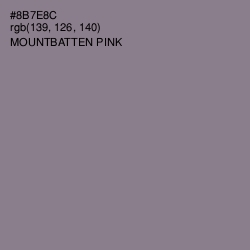 #8B7E8C - Mountbatten Pink Color Image