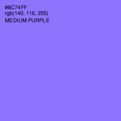 #8C74FF - Medium Purple Color Image