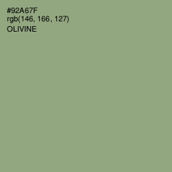 #92A67F - Olivine Color Image
