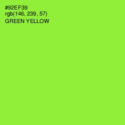 #92EF39 - Green Yellow Color Image