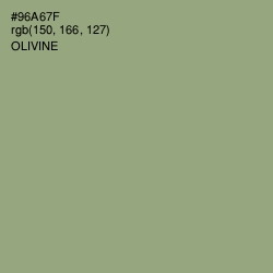 #96A67F - Olivine Color Image