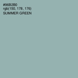 #96B2B0 - Summer Green Color Image