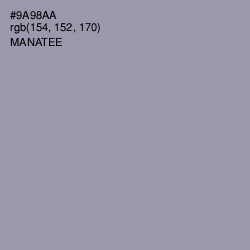 #9A98AA - Manatee Color Image