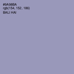 #9A98BA - Bali Hai Color Image