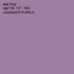 #9E7FA0 - Lavender Purple Color Image