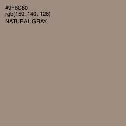 #9F8C80 - Natural Gray Color Image