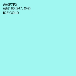 #A0F7F2 - Ice Cold Color Image