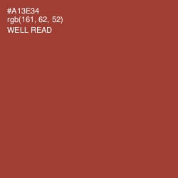 #A13E34 - Well Read Color Image