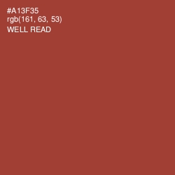 #A13F35 - Well Read Color Image
