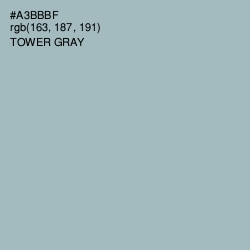 #A3BBBF - Tower Gray Color Image