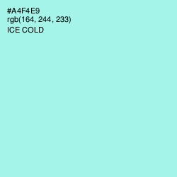 #A4F4E9 - Ice Cold Color Image