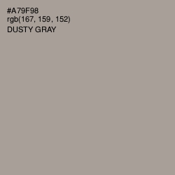 #A79F98 - Dusty Gray Color Image