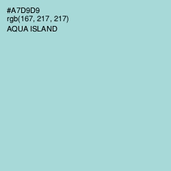 #A7D9D9 - Aqua Island Color Image