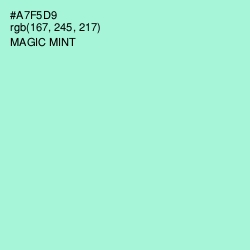#A7F5D9 - Magic Mint Color Image