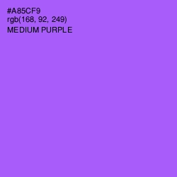#A85CF9 - Medium Purple Color Image