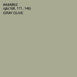 #A8AB92 - Gray Olive Color Image