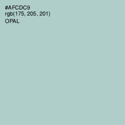 #AFCDC9 - Opal Color Image