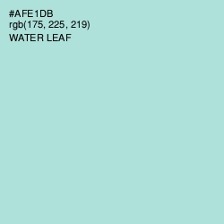 #AFE1DB - Water Leaf Color Image