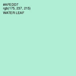 #AFEDD7 - Water Leaf Color Image