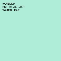 #AFEDD9 - Water Leaf Color Image