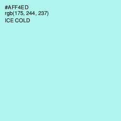 #AFF4ED - Ice Cold Color Image