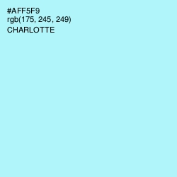 #AFF5F9 - Charlotte Color Image