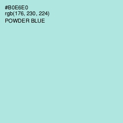 #B0E6E0 - Powder Blue Color Image