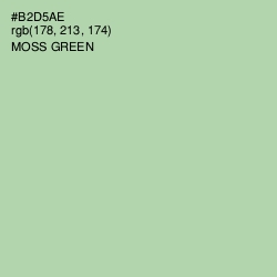 #B2D5AE - Moss Green Color Image