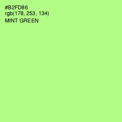 #B2FD86 - Mint Green Color Image