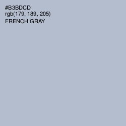 #B3BDCD - French Gray Color Image