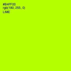 #B4FF00 - Lime Color Image