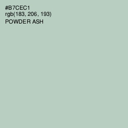 #B7CEC1 - Powder Ash Color Image