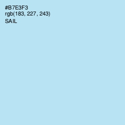 #B7E3F3 - Sail Color Image