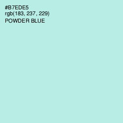 #B7EDE5 - Powder Blue Color Image