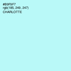 #B9F9F7 - Charlotte Color Image
