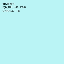 #BAF4F4 - Charlotte Color Image