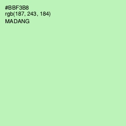 #BBF3B8 - Madang Color Image