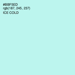 #BBF5ED - Ice Cold Color Image