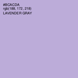 #BCACDA - Lavender Gray Color Image