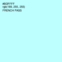 #BDFFFF - French Pass Color Image