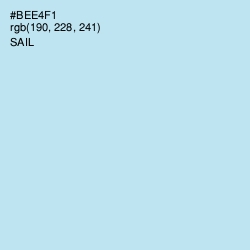 #BEE4F1 - Sail Color Image
